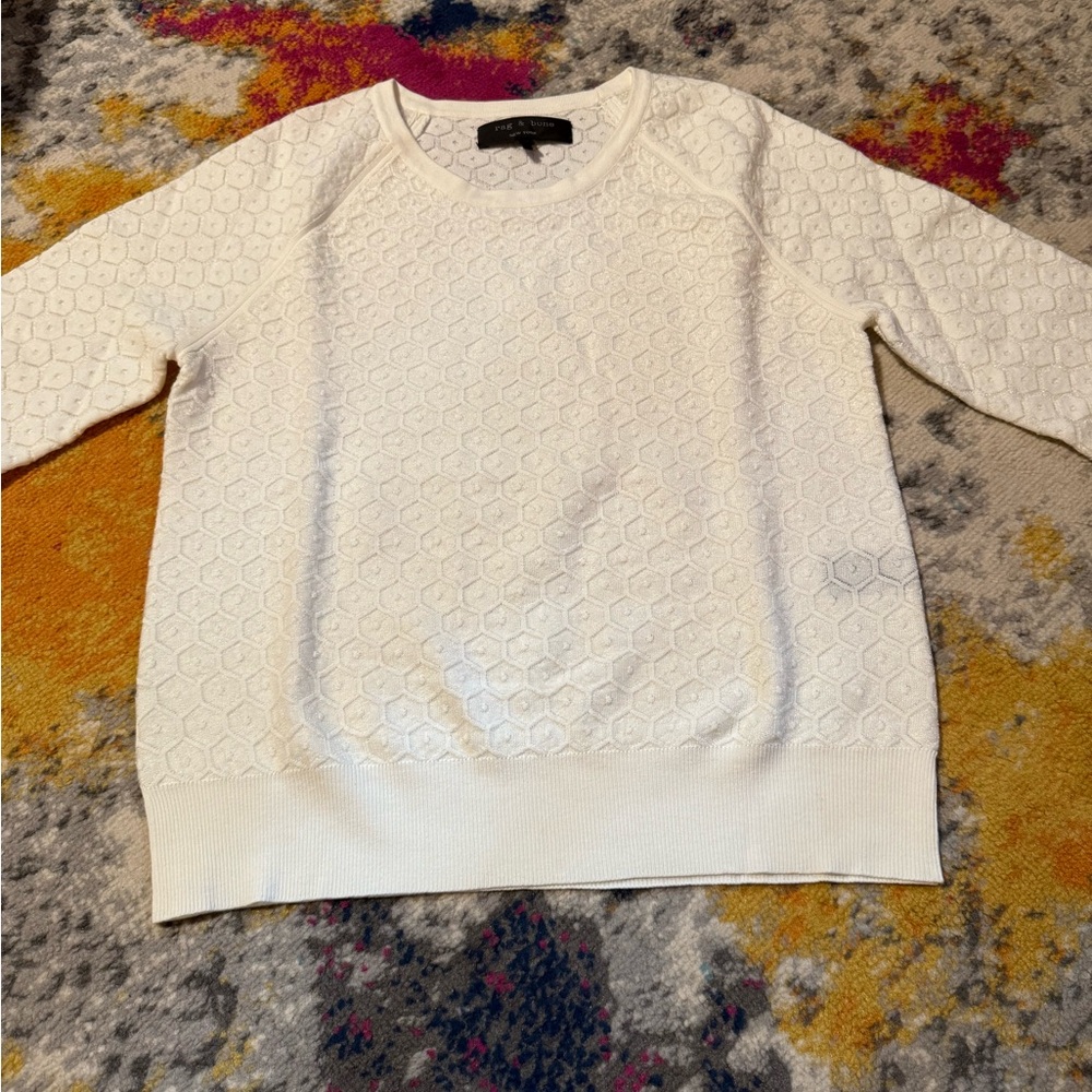 Rag & Bone Cream Textured Sweater